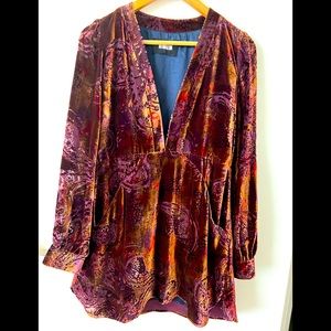 Reformation SZ 2 Velvet Paisley Print Dress